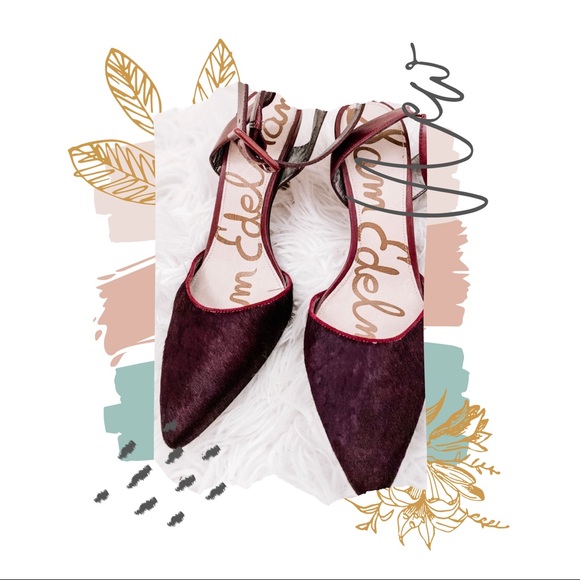 Sam Edelman calf hair ankle pumps SZ 7.5 - Picture 4 of 9